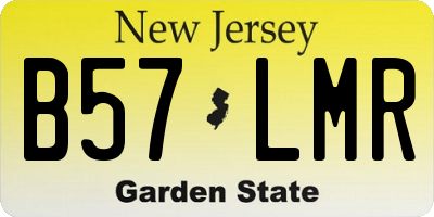 NJ license plate B57LMR