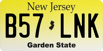 NJ license plate B57LNK