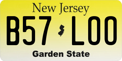 NJ license plate B57LOO