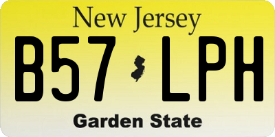 NJ license plate B57LPH