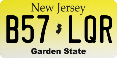 NJ license plate B57LQR
