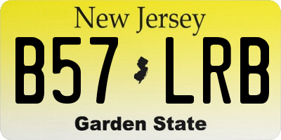 NJ license plate B57LRB