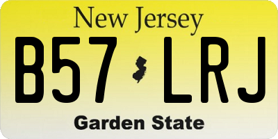 NJ license plate B57LRJ
