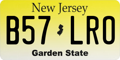 NJ license plate B57LRO