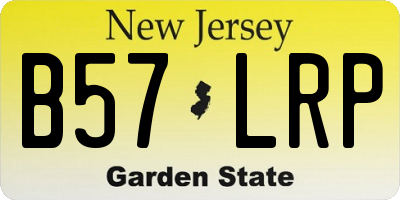 NJ license plate B57LRP