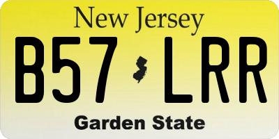 NJ license plate B57LRR