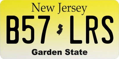 NJ license plate B57LRS