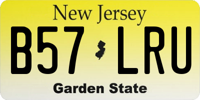 NJ license plate B57LRU