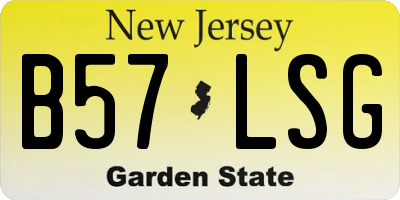 NJ license plate B57LSG