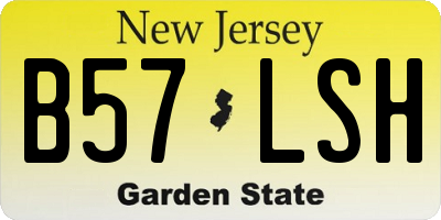 NJ license plate B57LSH