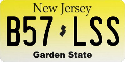 NJ license plate B57LSS