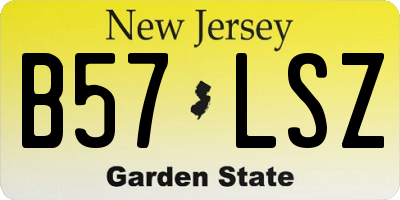 NJ license plate B57LSZ