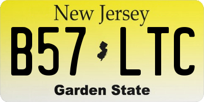 NJ license plate B57LTC