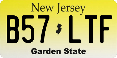 NJ license plate B57LTF