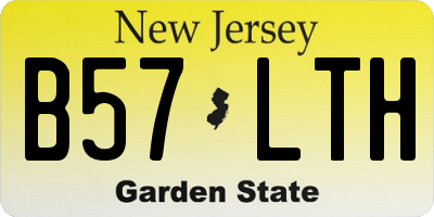 NJ license plate B57LTH