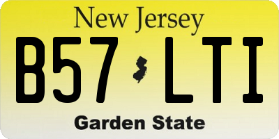 NJ license plate B57LTI