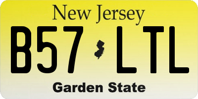 NJ license plate B57LTL