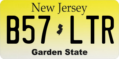 NJ license plate B57LTR