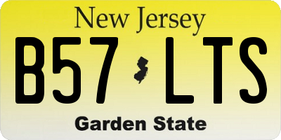 NJ license plate B57LTS