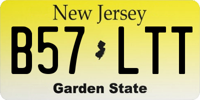 NJ license plate B57LTT