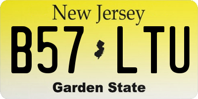 NJ license plate B57LTU