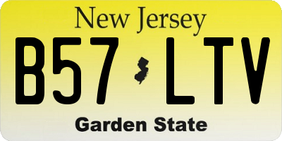 NJ license plate B57LTV