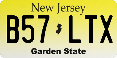 NJ license plate B57LTX