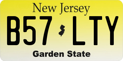 NJ license plate B57LTY