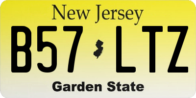 NJ license plate B57LTZ