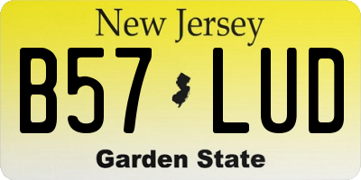 NJ license plate B57LUD