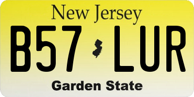 NJ license plate B57LUR