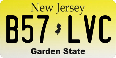 NJ license plate B57LVC