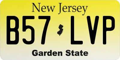 NJ license plate B57LVP