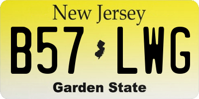 NJ license plate B57LWG
