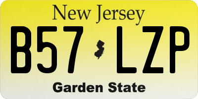 NJ license plate B57LZP