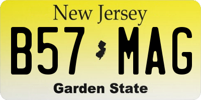 NJ license plate B57MAG