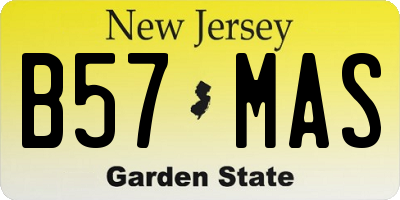 NJ license plate B57MAS