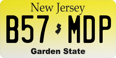 NJ license plate B57MDP
