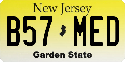 NJ license plate B57MED