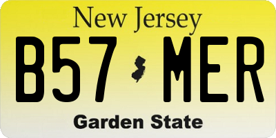 NJ license plate B57MER