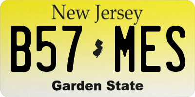 NJ license plate B57MES