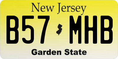 NJ license plate B57MHB