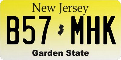 NJ license plate B57MHK
