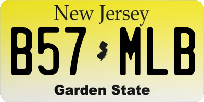 NJ license plate B57MLB