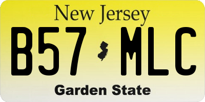 NJ license plate B57MLC