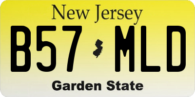 NJ license plate B57MLD