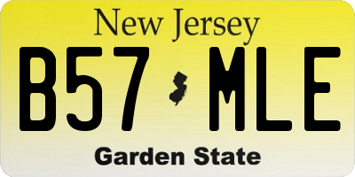 NJ license plate B57MLE