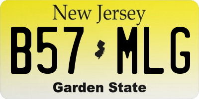 NJ license plate B57MLG
