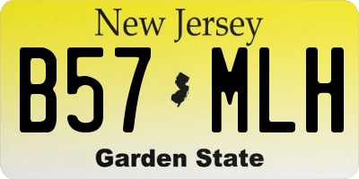 NJ license plate B57MLH