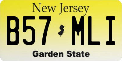 NJ license plate B57MLI